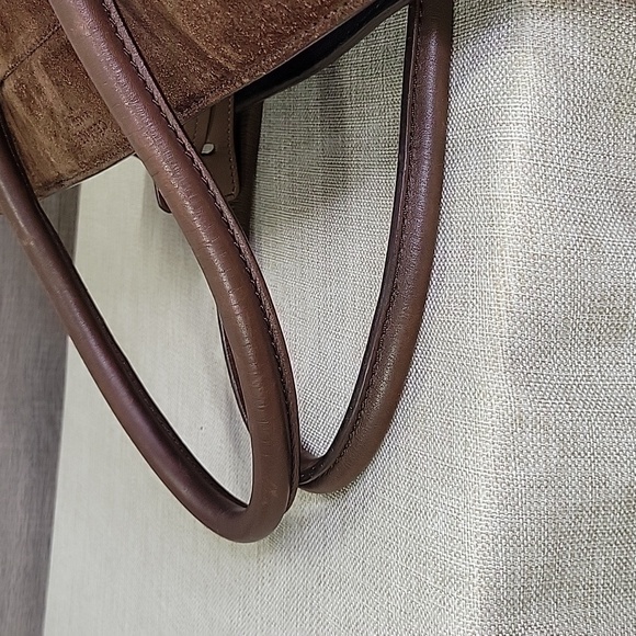 Celine Phantom Brown Leather Suede Tote Shoulder Bag Handbag - Picture 6 of 14